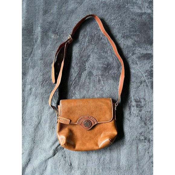 Vintage Saint Borse Leather Purse Handbag Brown Adjustable Strap - Picture 1 of 11